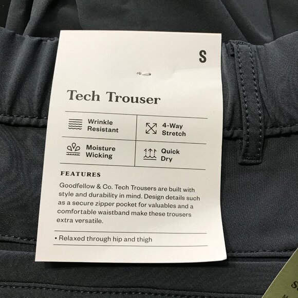 Small - Mens Relaxed Travel Trousers - Goodfellow Co - Gray - Picture 4 of 7